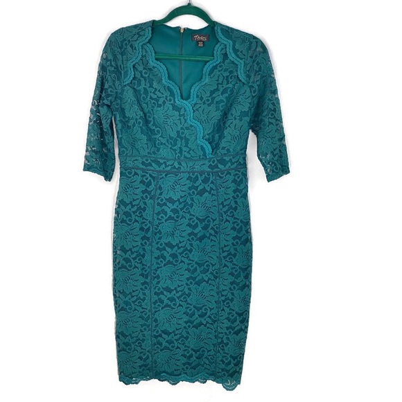 Thalia Sodi Dresses & Skirts - Thalia Sodi Lace Sheath Dress Green Sz S